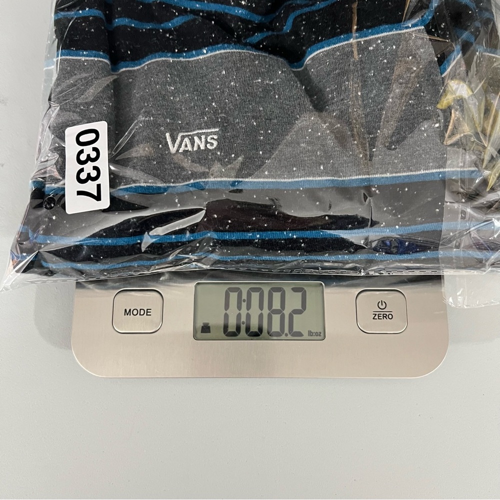 Vans Men's Gray and Blue Striped Hoodie - Picture 11 of 11
